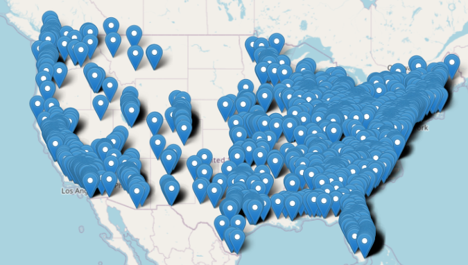 First look at all the Chipotle locations on the map